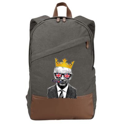 Funny Party King Coronation Prince King Charles Cotton Canvas Backpack