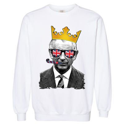 Funny Party King Coronation Prince King Charles Garment-Dyed Sweatshirt