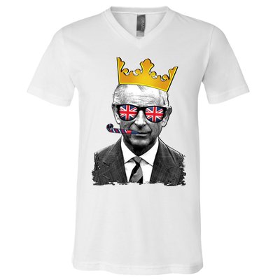 Funny Party King Coronation Prince King Charles V-Neck T-Shirt