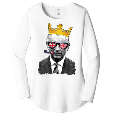 Funny Party King Coronation Prince King Charles Women's Perfect Tri Tunic Long Sleeve Shirt