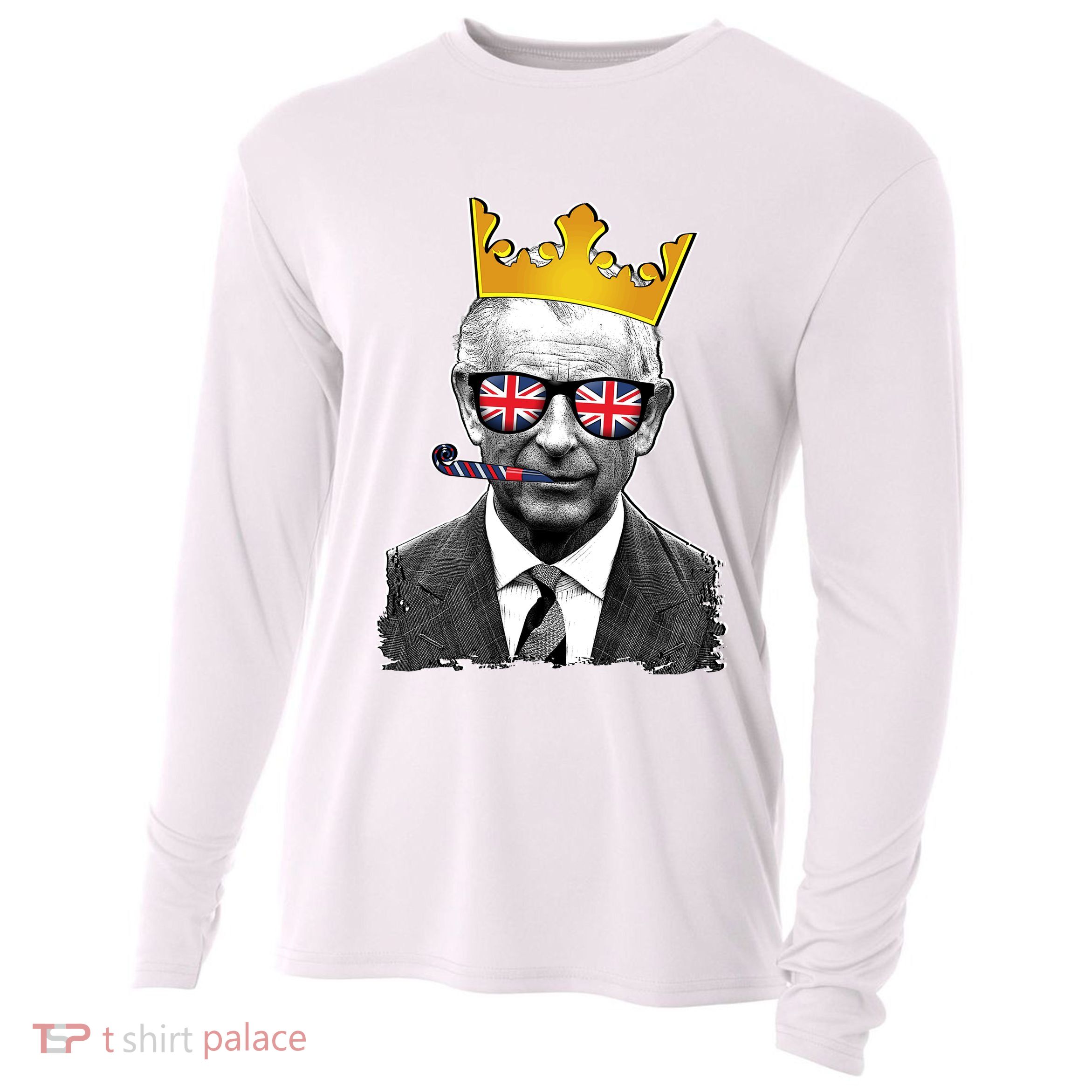 Funny Party King Coronation Prince King Charles Cooling Performance Long Sleeve Crew