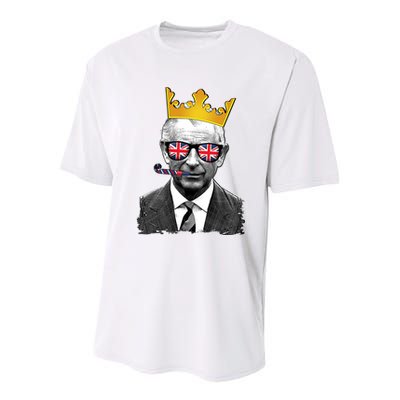 Funny Party King Coronation Prince King Charles Youth Performance Sprint T-Shirt