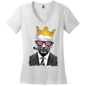 Funny Party King Coronation Prince King Charles Women's V-Neck T-Shirt