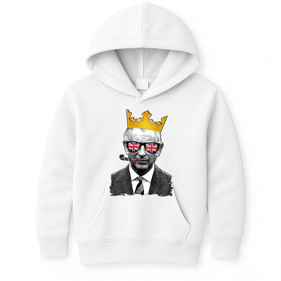 Funny Party King Coronation Prince King Charles Kids Hoodie