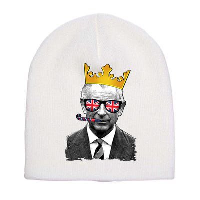 Funny Party King Coronation Prince King Charles Short Acrylic Beanie