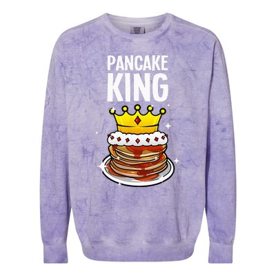 Funny Pancake King Design For Pancake Lover Colorblast Crewneck Sweatshirt