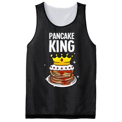 Funny Pancake King Design For Pancake Lover Mesh Reversible Basketball Jersey Tank