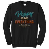 Funny Poppy Knows Everything For Grandpa And Fathers Day Sweatshirt