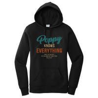 Funny Poppy Knows Everything For Grandpa And Fathers Day Women's Pullover Hoodie