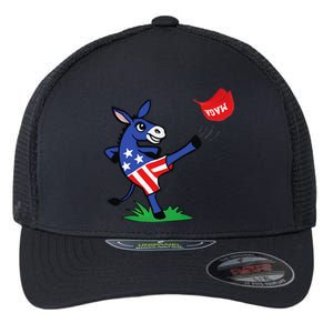 Funny Pro Kamala Harris 2024 For President Democrat Donkey Flexfit Unipanel Trucker Cap