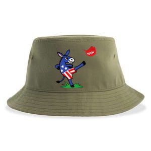 Funny Pro Kamala Harris 2024 For President Democrat Donkey Sustainable Bucket Hat