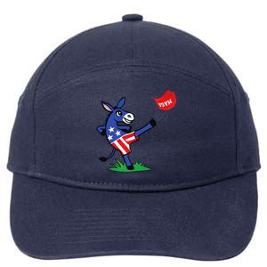 Funny Pro Kamala Harris 2024 For President Democrat Donkey 7-Panel Snapback Hat