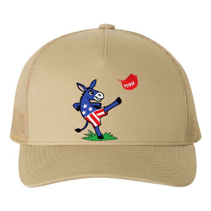 Funny Pro Kamala Harris 2024 For President Democrat Donkey Yupoong Adult 5-Panel Trucker Hat