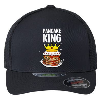 Funny Pancake King Design For Pancake Lover Flexfit Unipanel Trucker Cap