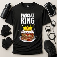 Funny Pancake King Design For Pancake Lover Performance Shirt
