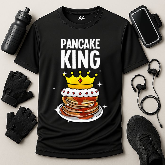 Funny Pancake King Design For Pancake Lover Performance Shirt