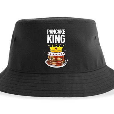 Funny Pancake King Design For Pancake Lover Sustainable Bucket Hat