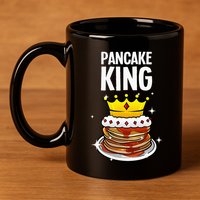 Funny Pancake King Design For Pancake Lover 11oz C Handle Ceramic Mug