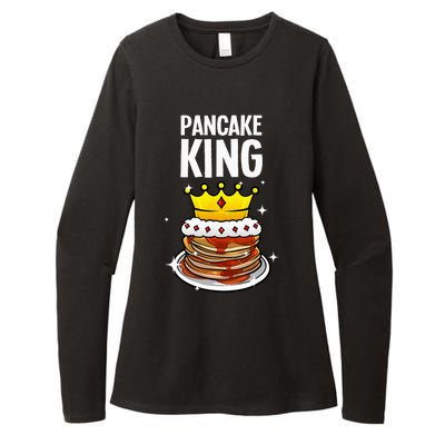 Funny Pancake King Design For Pancake Lover Womens CVC Long Sleeve Shirt