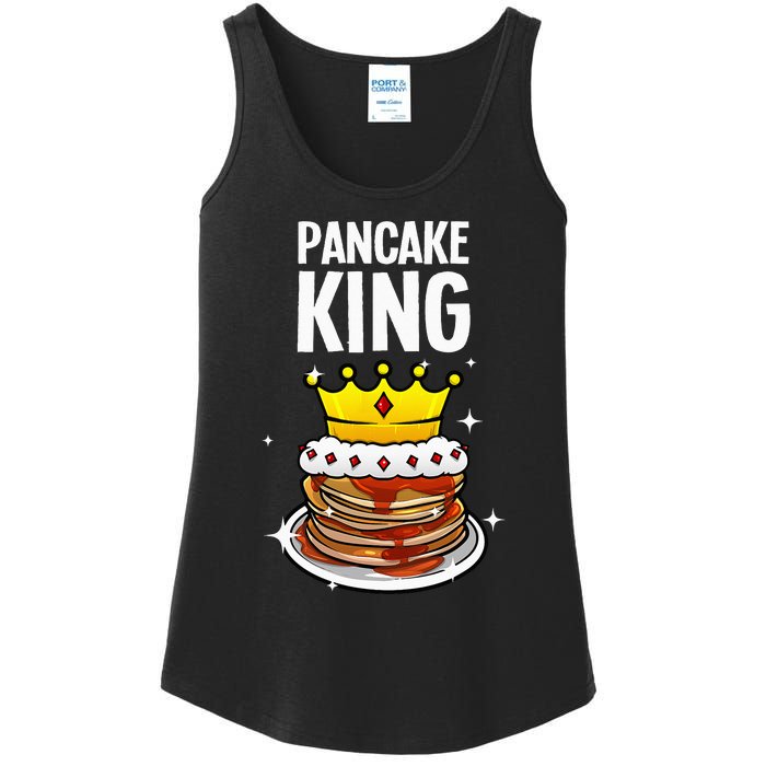 Funny Pancake King Design For Pancake Lover Ladies Essential Tank