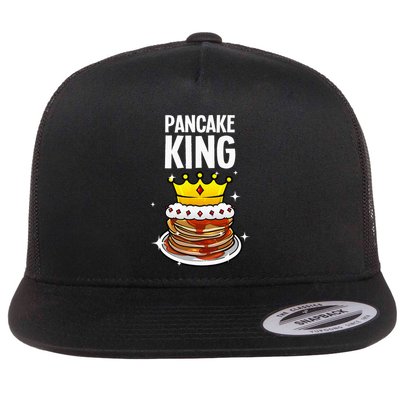 Funny Pancake King Design For Pancake Lover Flatbill Hat