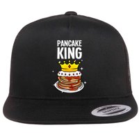 Funny Pancake King Design For Pancake Lover Flatbill Hat