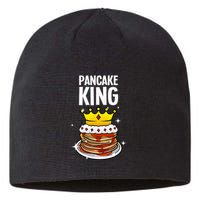 Funny Pancake King Design For Pancake Lover Sustainable Beanie