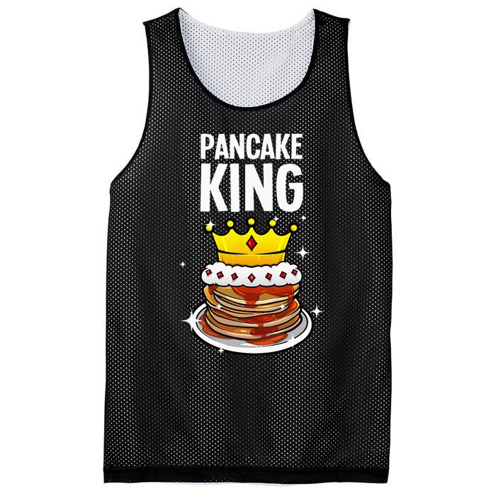 Funny Pancake King Design For Pancake Lover Mesh Reversible Basketball Jersey Tank