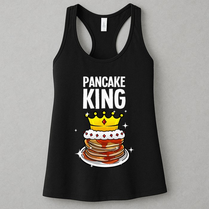 Funny Pancake King Design For Pancake Lover Womens Tank Top