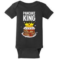 Funny Pancake King Design For Pancake Lover Baby Bodysuit