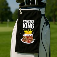 Funny Pancake King Design For Pancake Lover Golf Towel