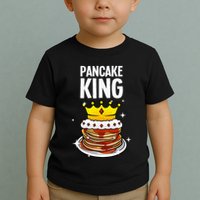 Funny Pancake King Design For Pancake Lover Toddler T-Shirt