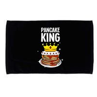 Funny Pancake King Design For Pancake Lover Microfiber Hand Towel