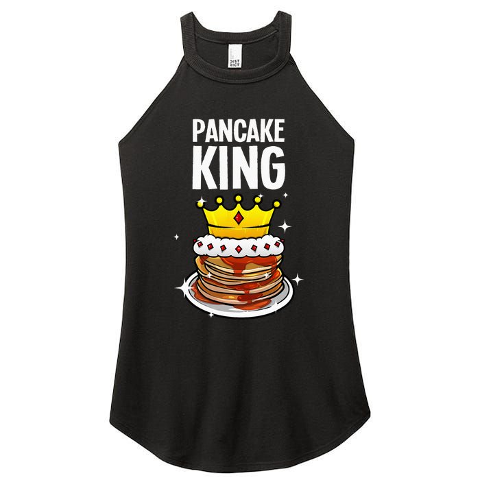 Funny Pancake King Design For Pancake Lover Women's Perfect Tri Rocker Tank