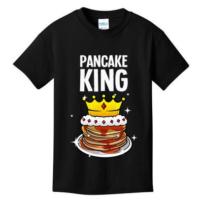 Funny Pancake King Design For Pancake Lover Kids T-Shirt