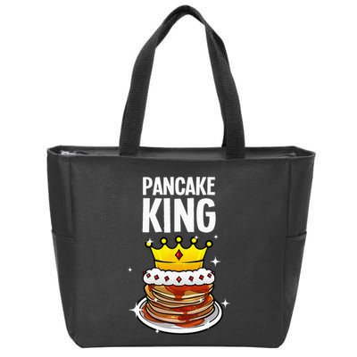 Funny Pancake King Design For Pancake Lover Zip Tote Bag