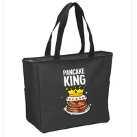 Funny Pancake King Design For Pancake Lover Zip Tote Bag