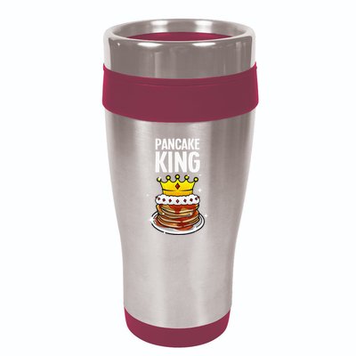 Funny Pancake King Design For Pancake Lover 16oz Travel Tumbler