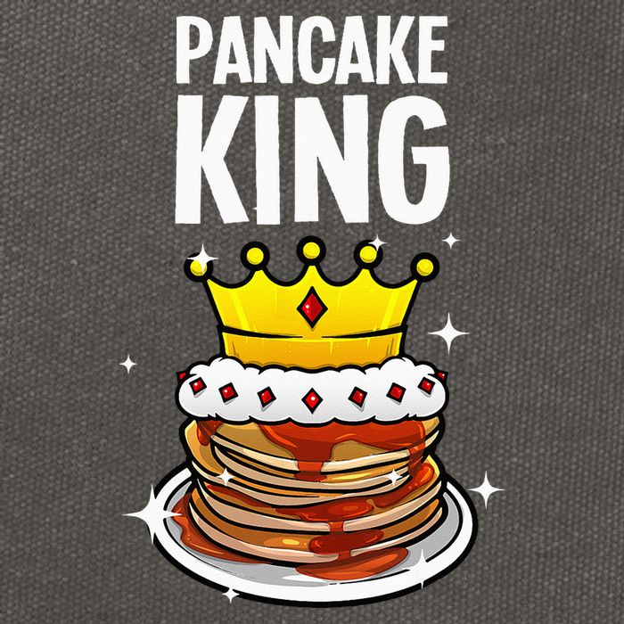 Funny Pancake King Design For Pancake Lover Cotton Canvas Backpack