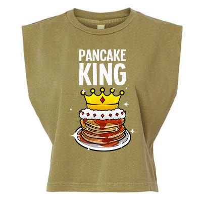 Funny Pancake King Design For Pancake Lover Garment-Dyed Women's Muscle Tee