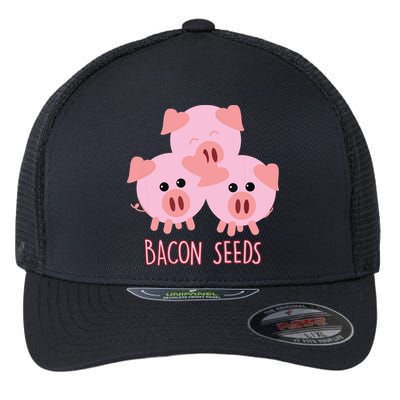 Funny Paleo Keto Bacon Seeds Three Pigs Flexfit Unipanel Trucker Cap