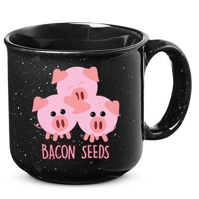Funny Paleo Keto Bacon Seeds Three Pigs 15oz Campfire Ceramic Mug