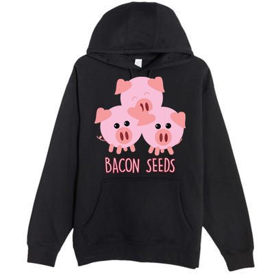 Funny Paleo Keto Bacon Seeds Three Pigs Premium Pullover Hoodie