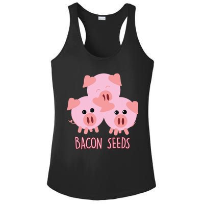 Funny Paleo Keto Bacon Seeds Three Pigs Ladies PosiCharge Competitor Racerback Tank