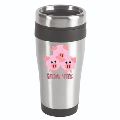 Funny Paleo Keto Bacon Seeds Three Pigs 16oz Travel Tumbler
