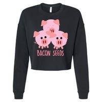 Funny Paleo Keto Bacon Seeds Three Pigs Cropped Pullover Crew
