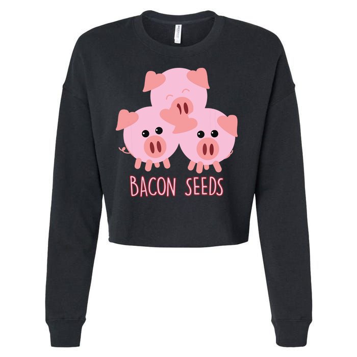 Funny Paleo Keto Bacon Seeds Three Pigs Cropped Pullover Crew