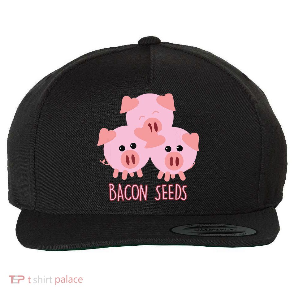 Funny Paleo Keto Bacon Seeds Three Pigs Wool Snapback Cap