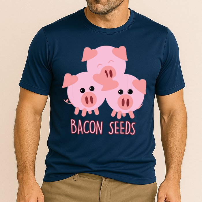Funny Paleo Keto Bacon Seeds Three Pigs Cooling Performance Crew T-Shirt