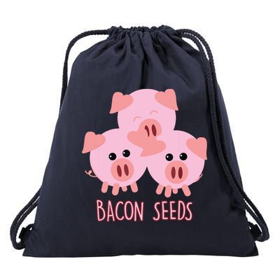 Funny Paleo Keto Bacon Seeds Three Pigs Drawstring Bag